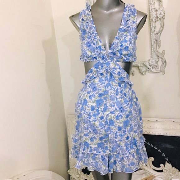 Mable Floral Ruffle Mini Dress - Picture 1 of 6
